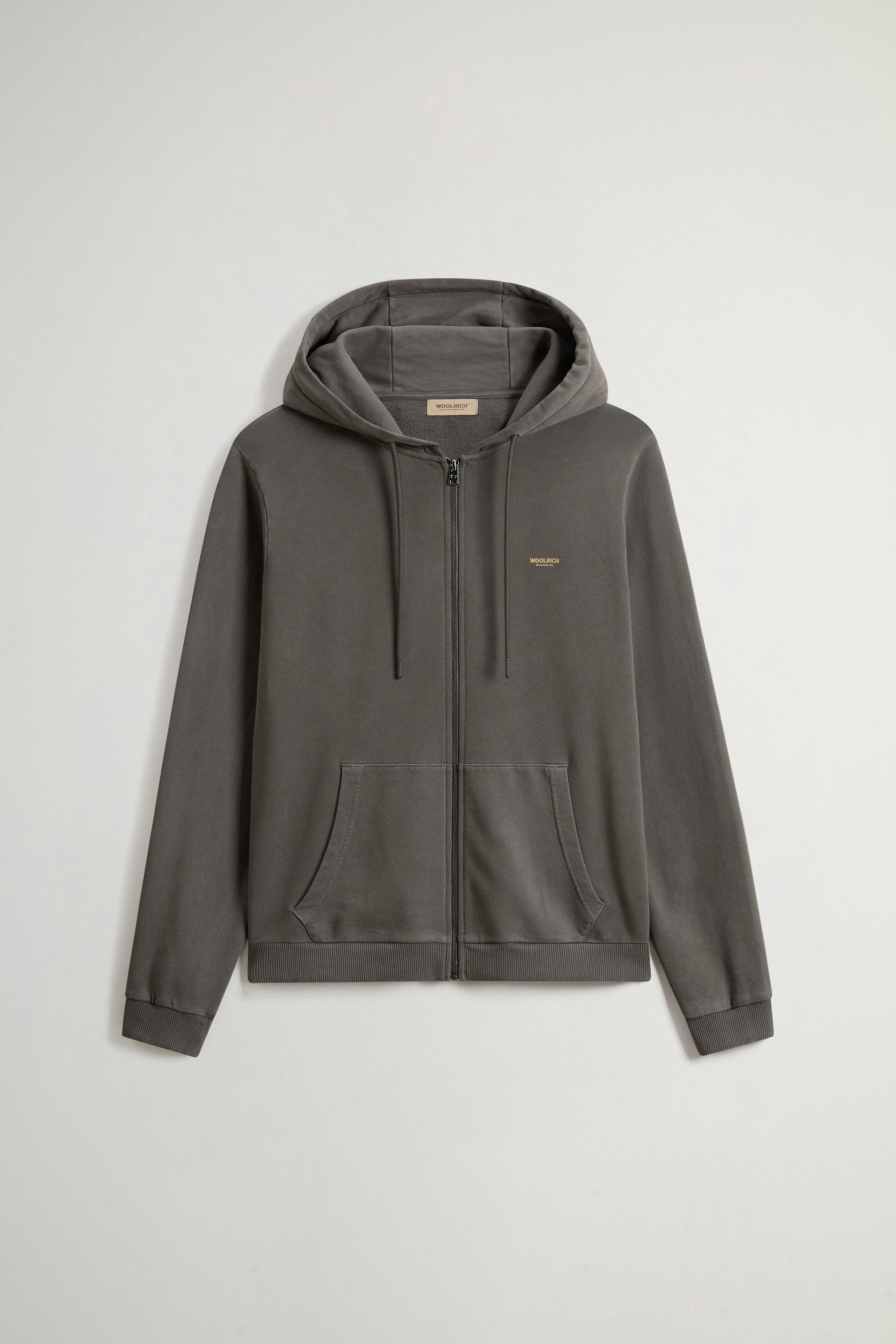 Garment-Dyed Hoodie in Pure Cotton Green photo 1 | Woolrich