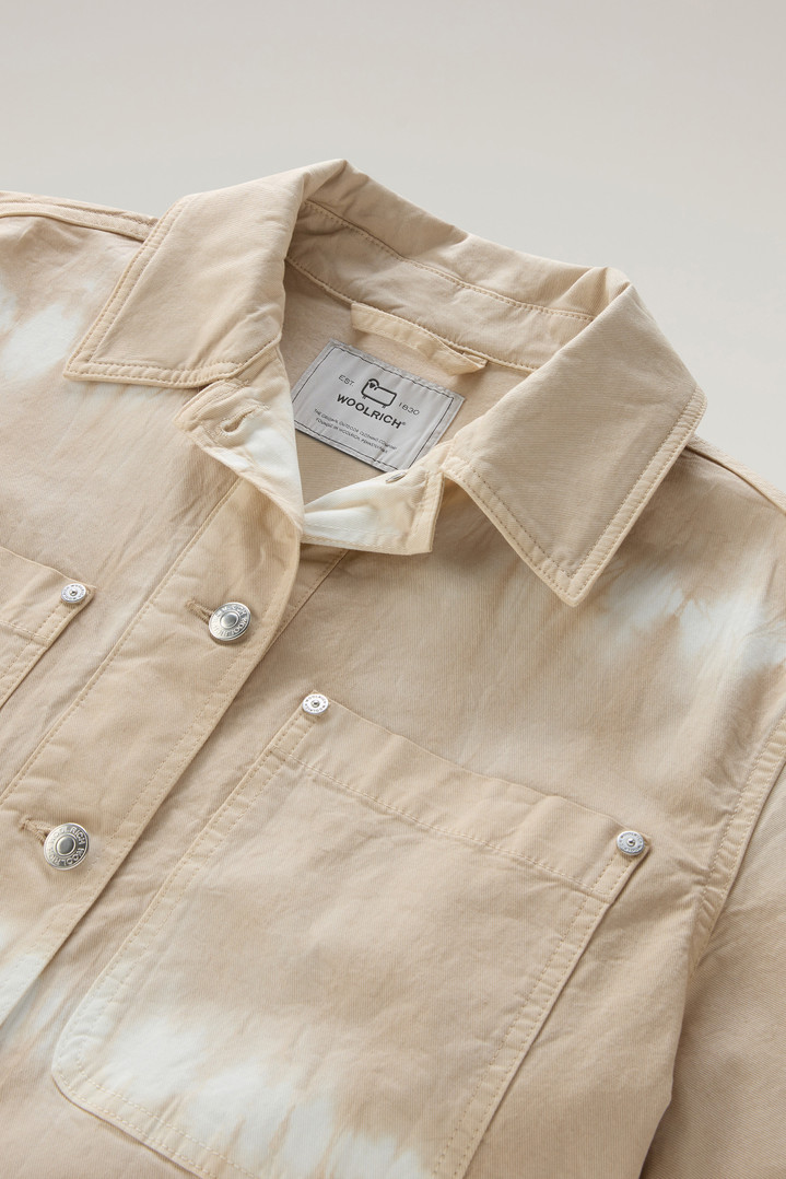 Tie Dye Overshirt in Stretch Cotton Twill Beige photo 2 | Woolrich