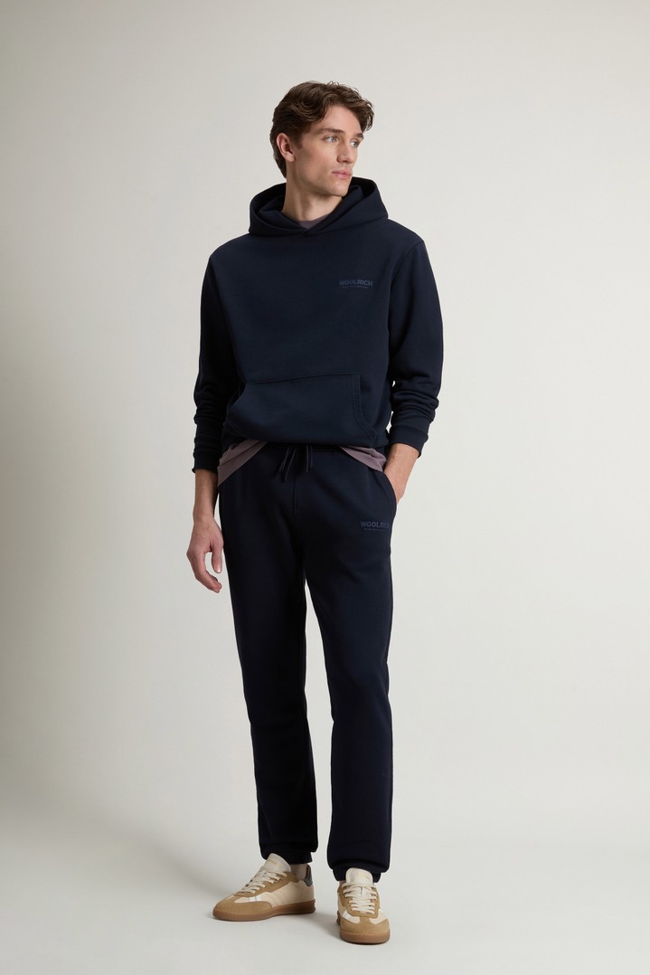 MACRO LOGO HOODIE Blue photo 2 | Woolrich