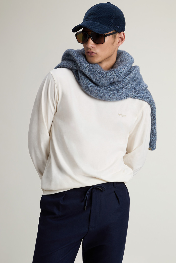 Long-Sleeve T-shirt in Pure Cotton White photo 4 | Woolrich