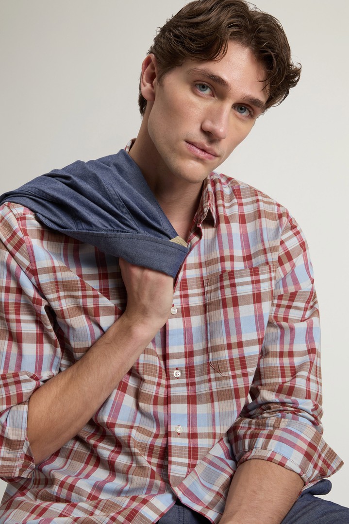 SUMMER CHECK WARREN SHIRT Red photo 4 | Woolrich