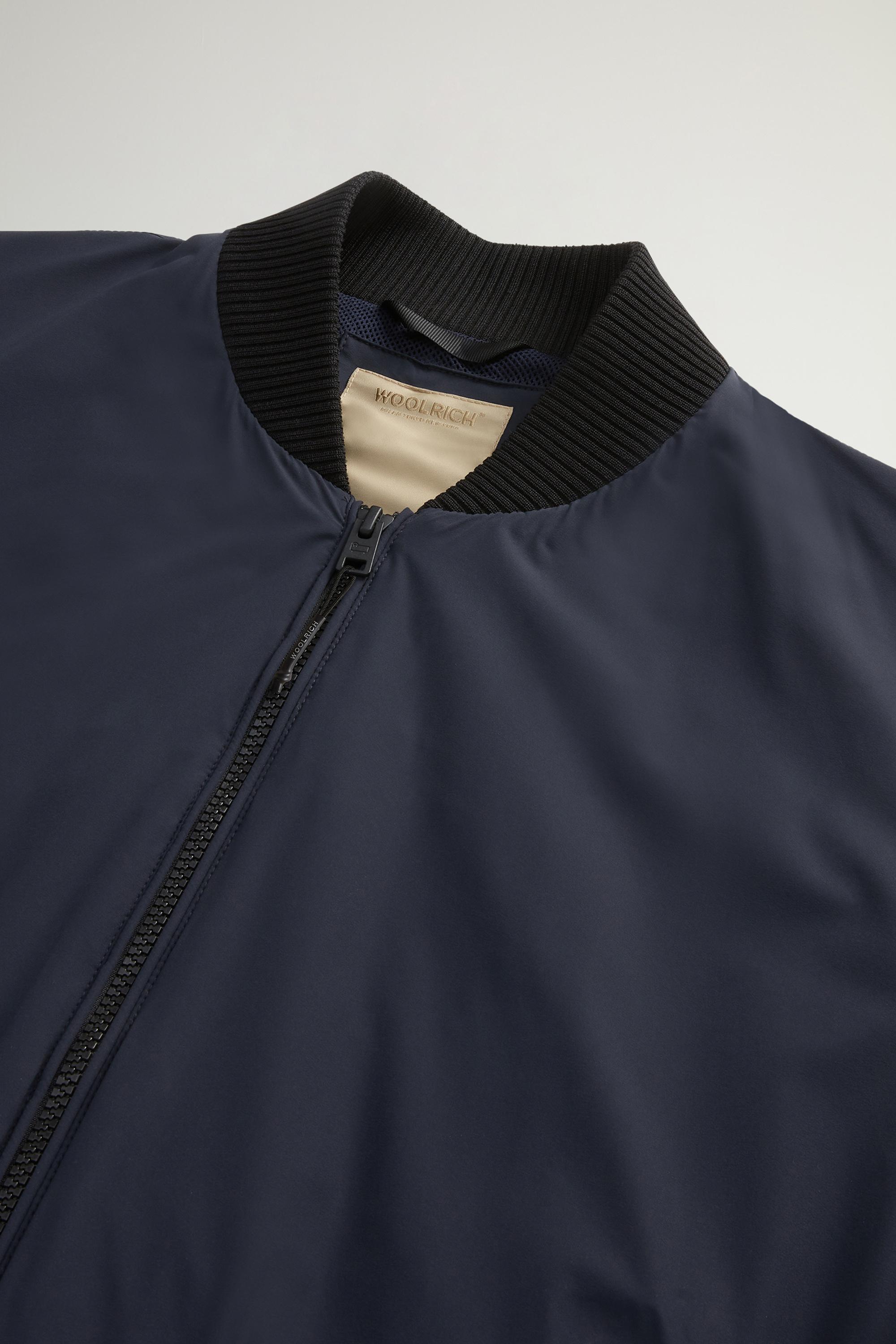 Bomber Jacket in Matte-Finish Stretch Nylon Blue photo 6 | Woolrich