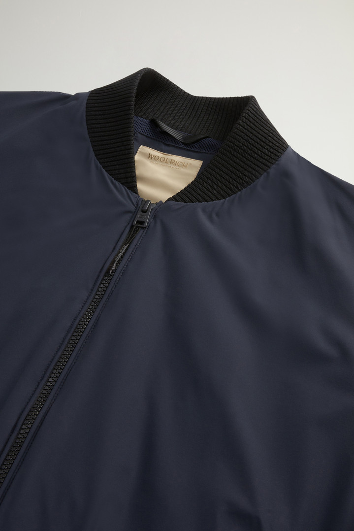 Bomber Jacket in Matte-Finish Stretch Nylon Blue photo 6 | Woolrich