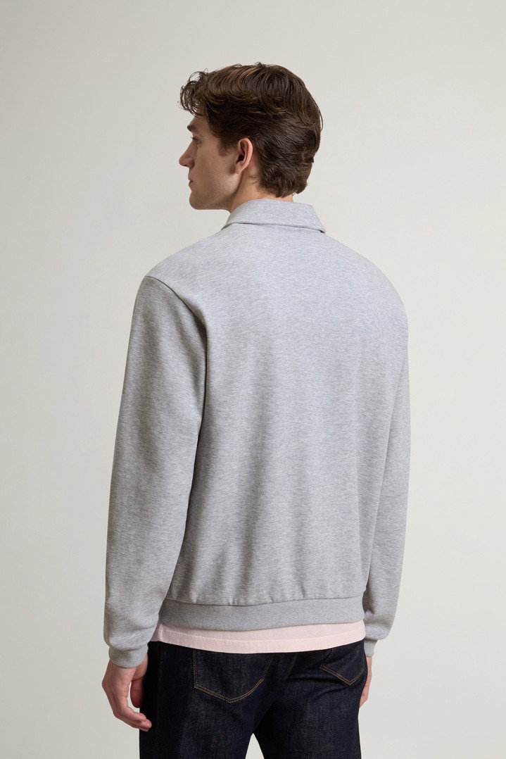 MELANGE PIQUET FULL-ZIP Gray photo 3 | Woolrich