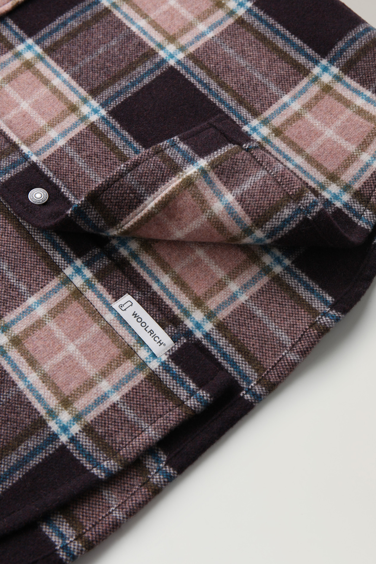 Alaskan Check Overshirt in Recycled Italian Wool Blend Multicolor photo 5 | Woolrich