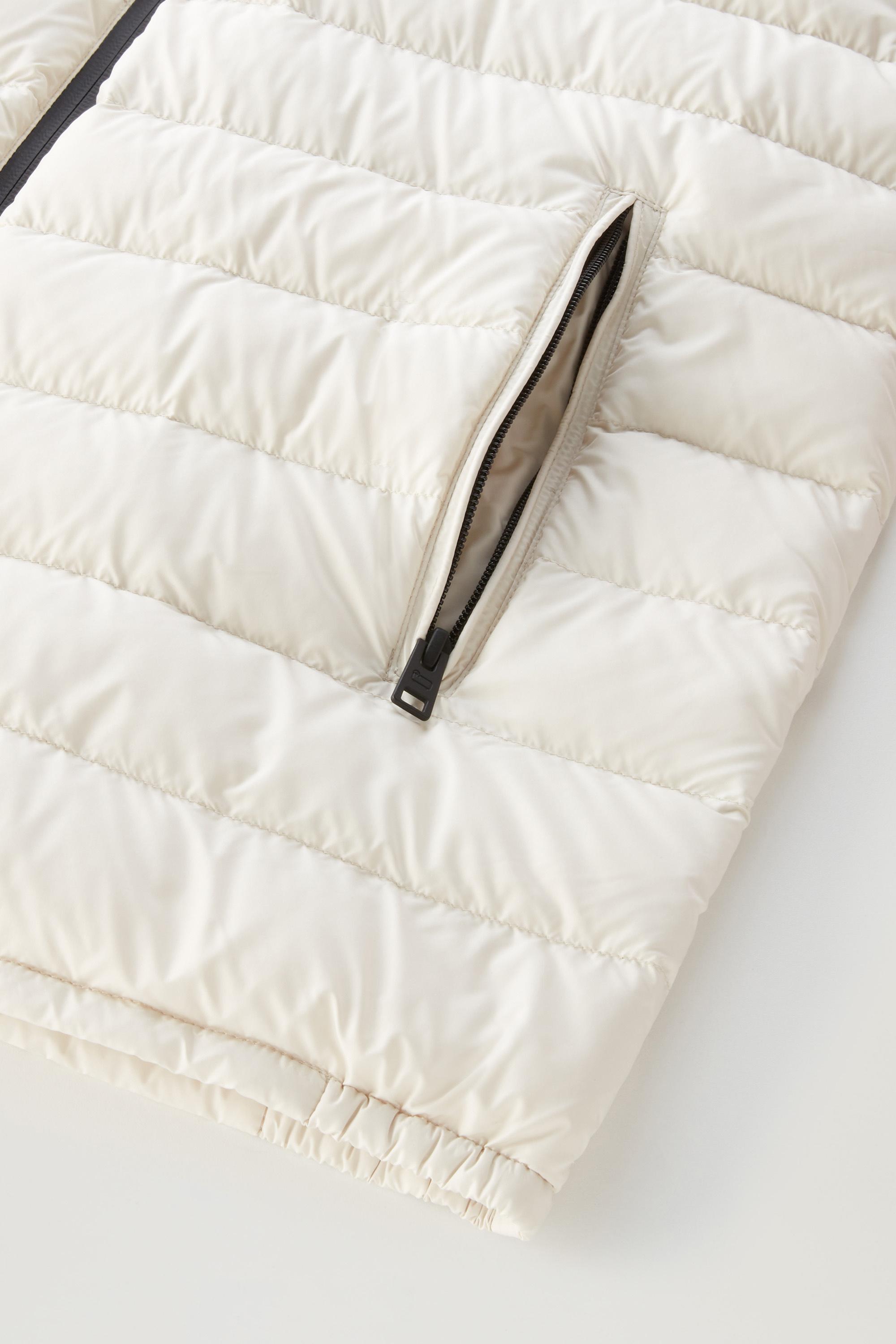 Bering Tech Lightweight Hybrid Down Jacket in Microfibre White photo 6 | Woolrich