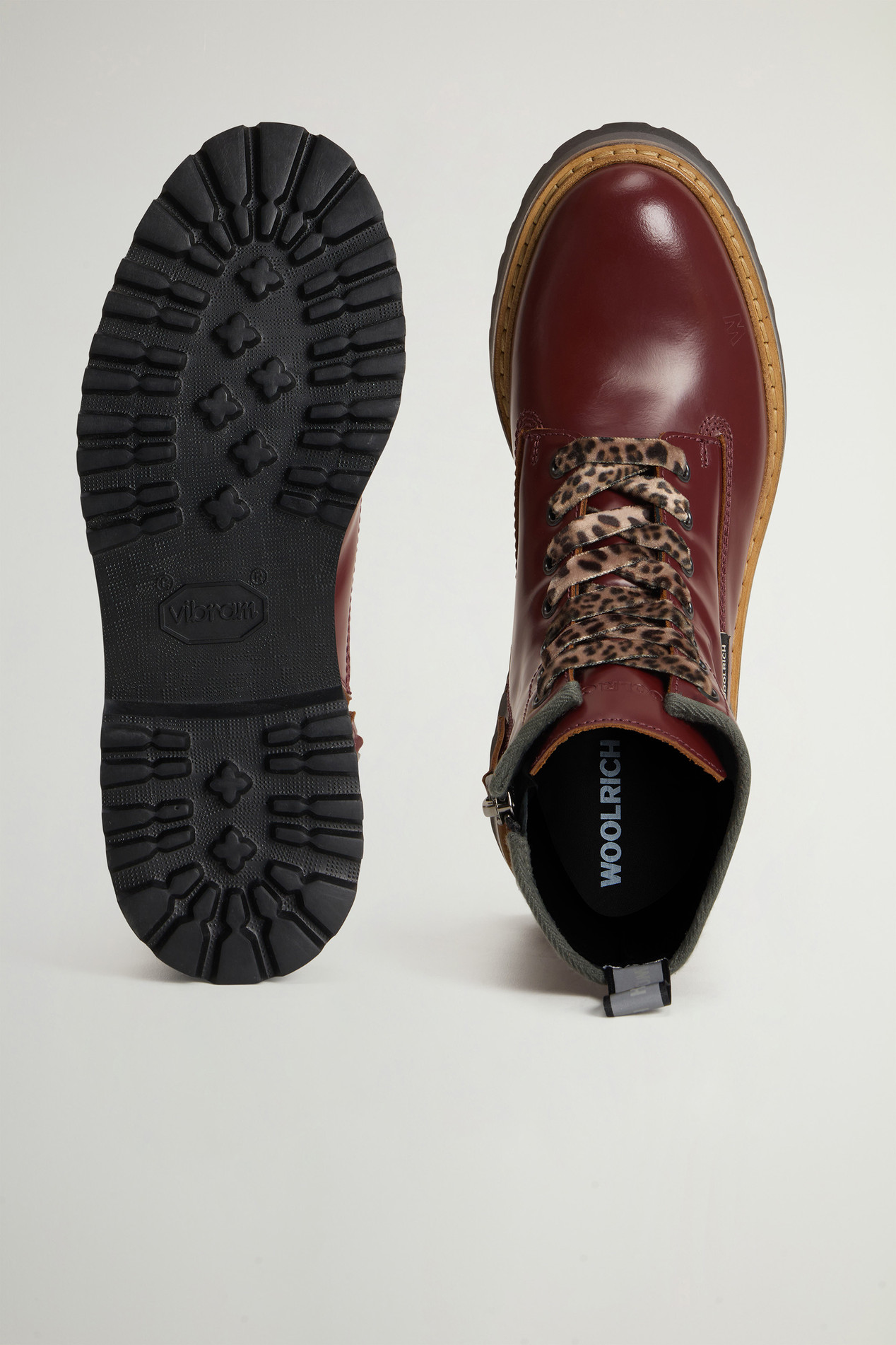 Main Combat Boots in Leather Burgundy photo 4 | Woolrich