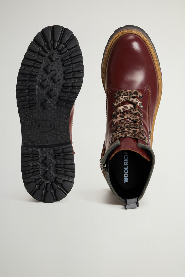 Main Combat Boots in Leather Burgundy photo 4 | Woolrich