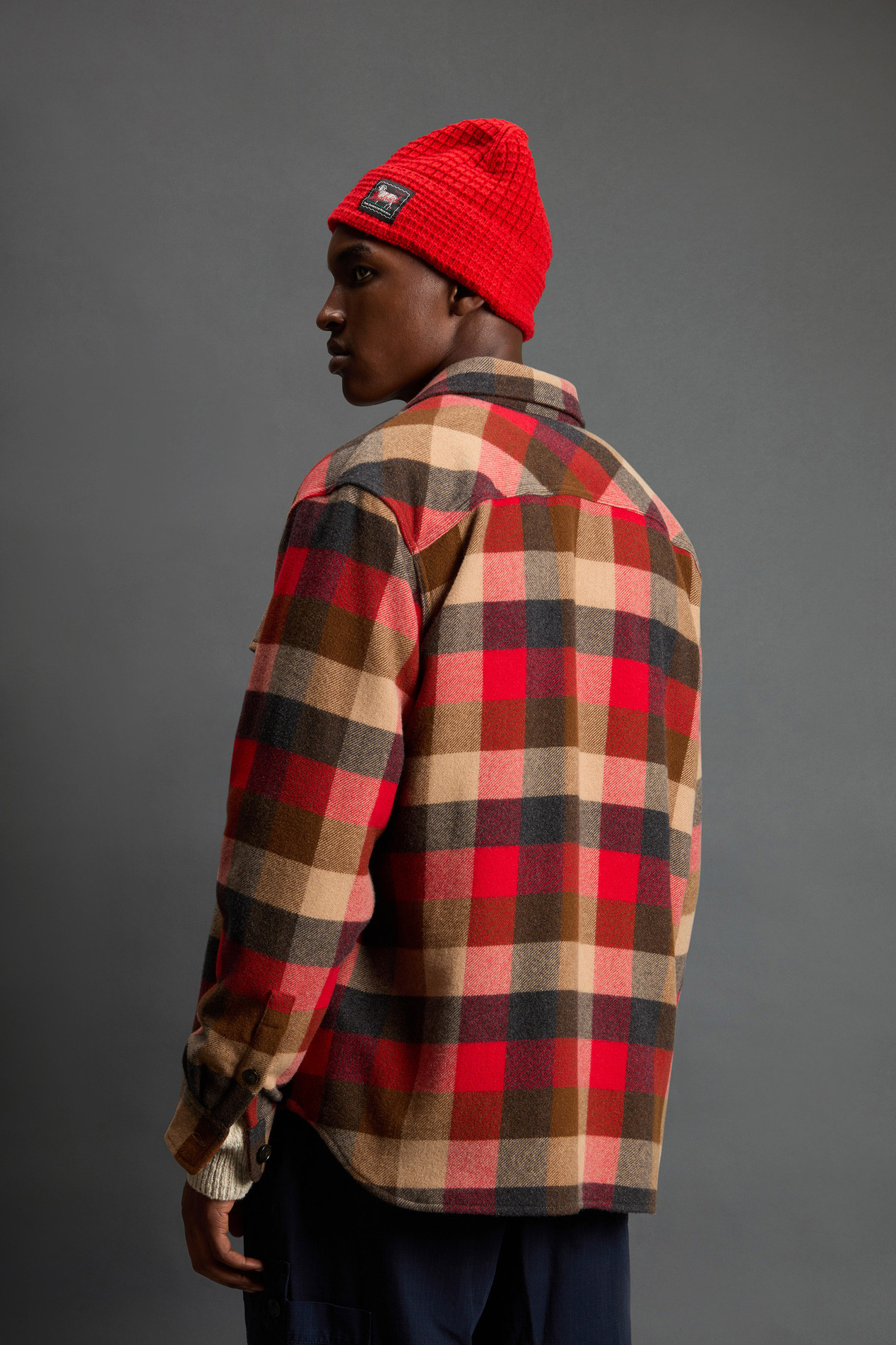 Checked Overshirt in Pure Cashmere by Todd Snyder Multicolor photo 5 | Woolrich