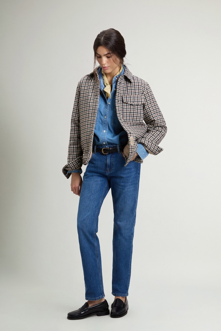 Alaskan Checked Overshirt in Padded Wool Blend Beige photo 2 | Woolrich