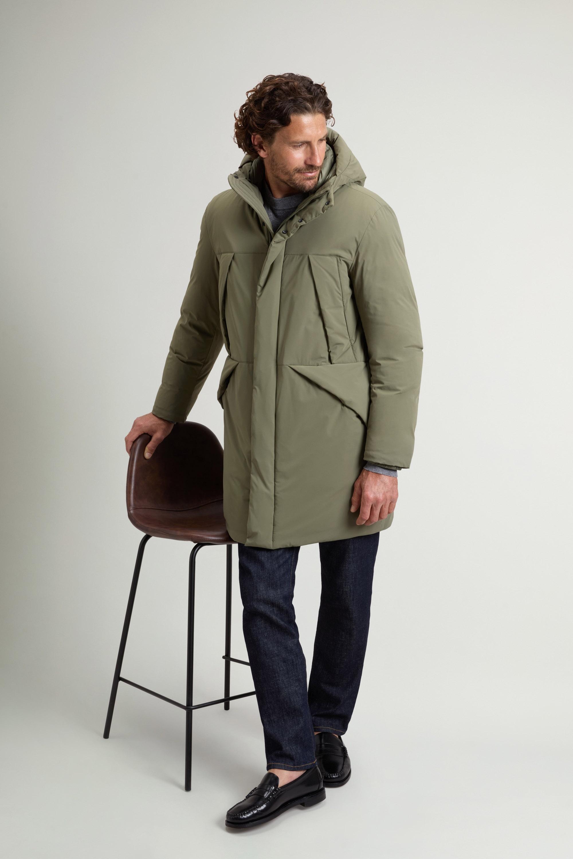 Teton Parka in Matte Stretch Nylon Green photo 1 | Woolrich