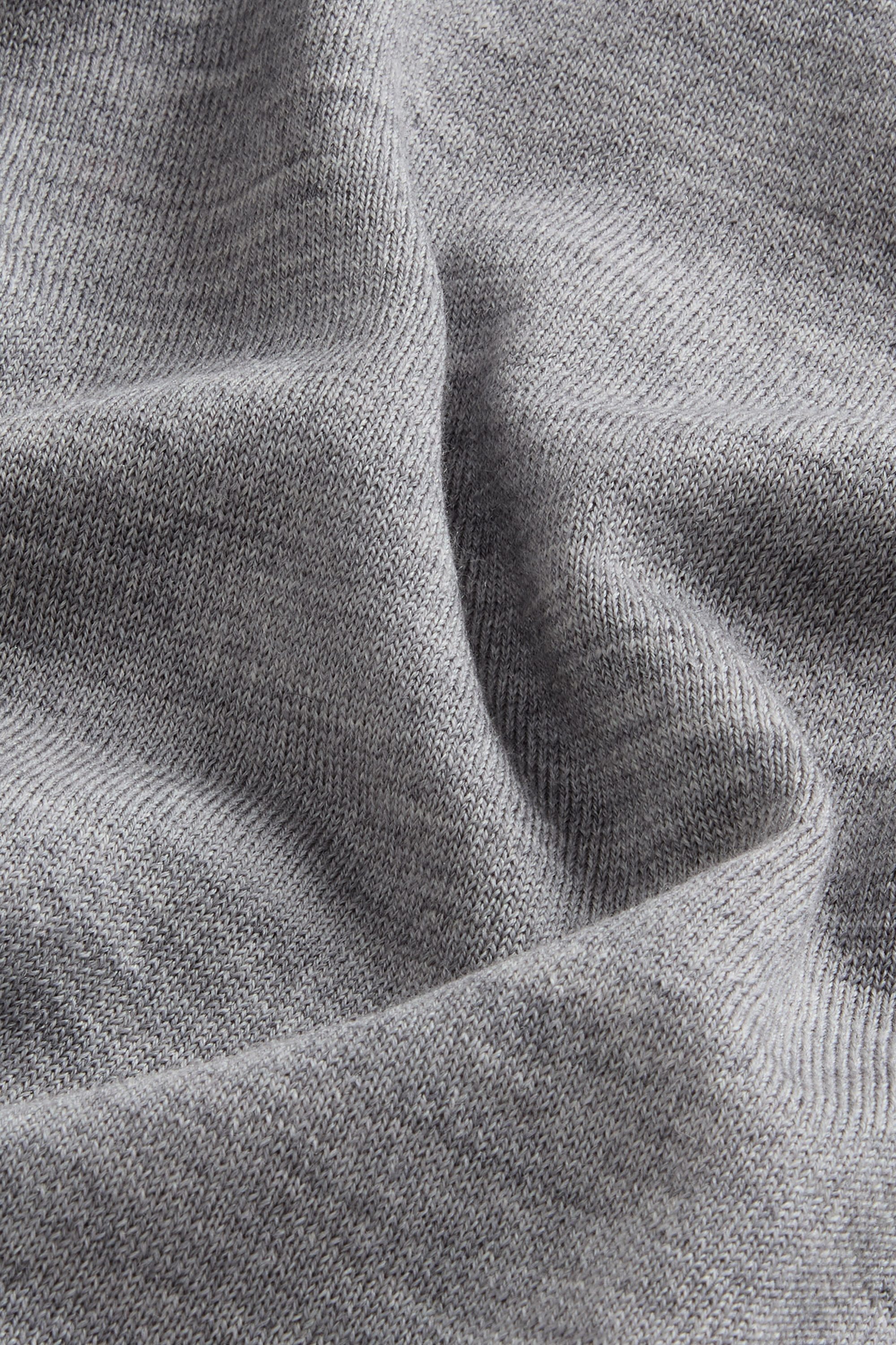 Polo in maglia di pura lana vergine Merino Grigio photo 7 | Woolrich