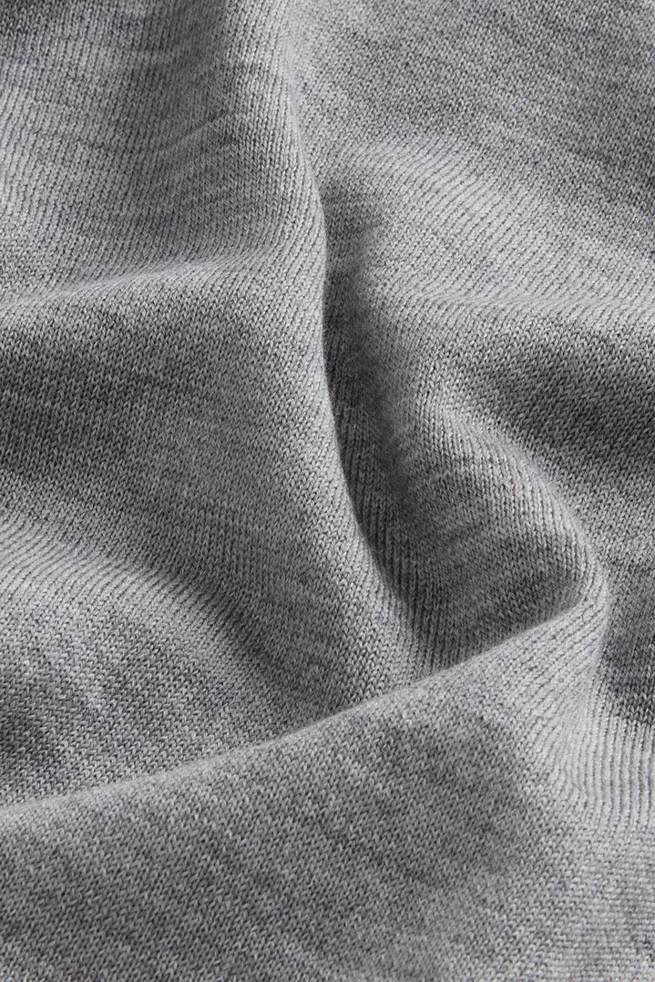 Polo in maglia di pura lana vergine Merino Grigio photo 7 | Woolrich