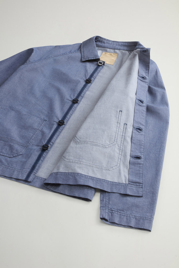 WASHED INDIGO OVERSHIRT Blue photo 8 | Woolrich
