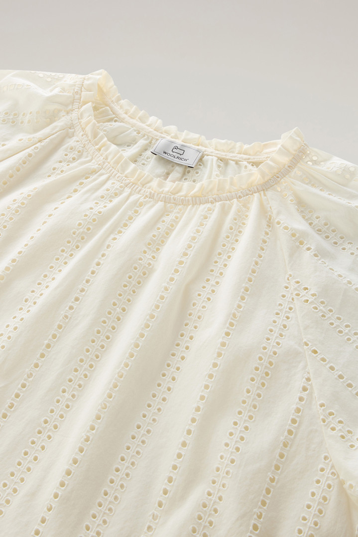 Embroidered Blouse in Pure Cotton White photo 2 | Woolrich