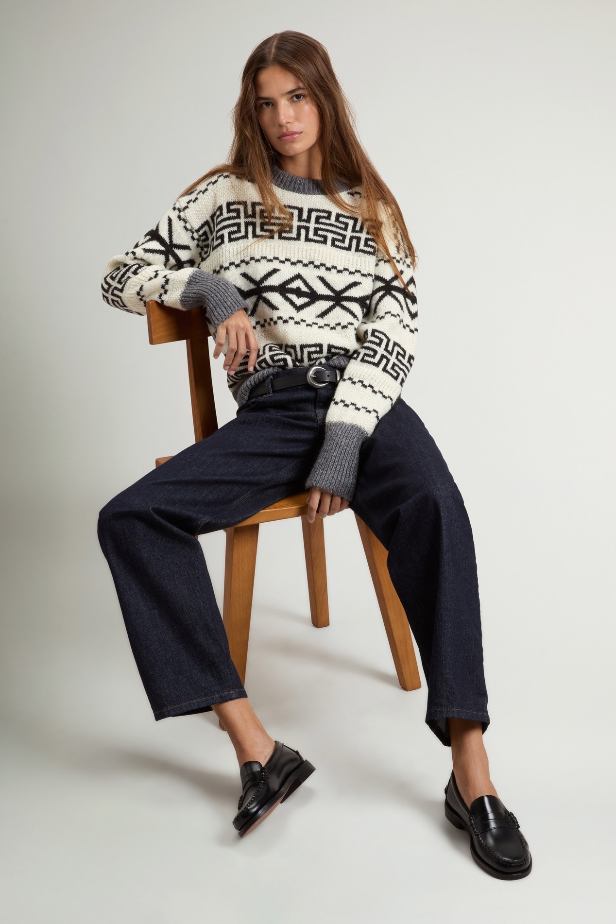 FAIRISLE CREWNECK White photo 2 | Woolrich