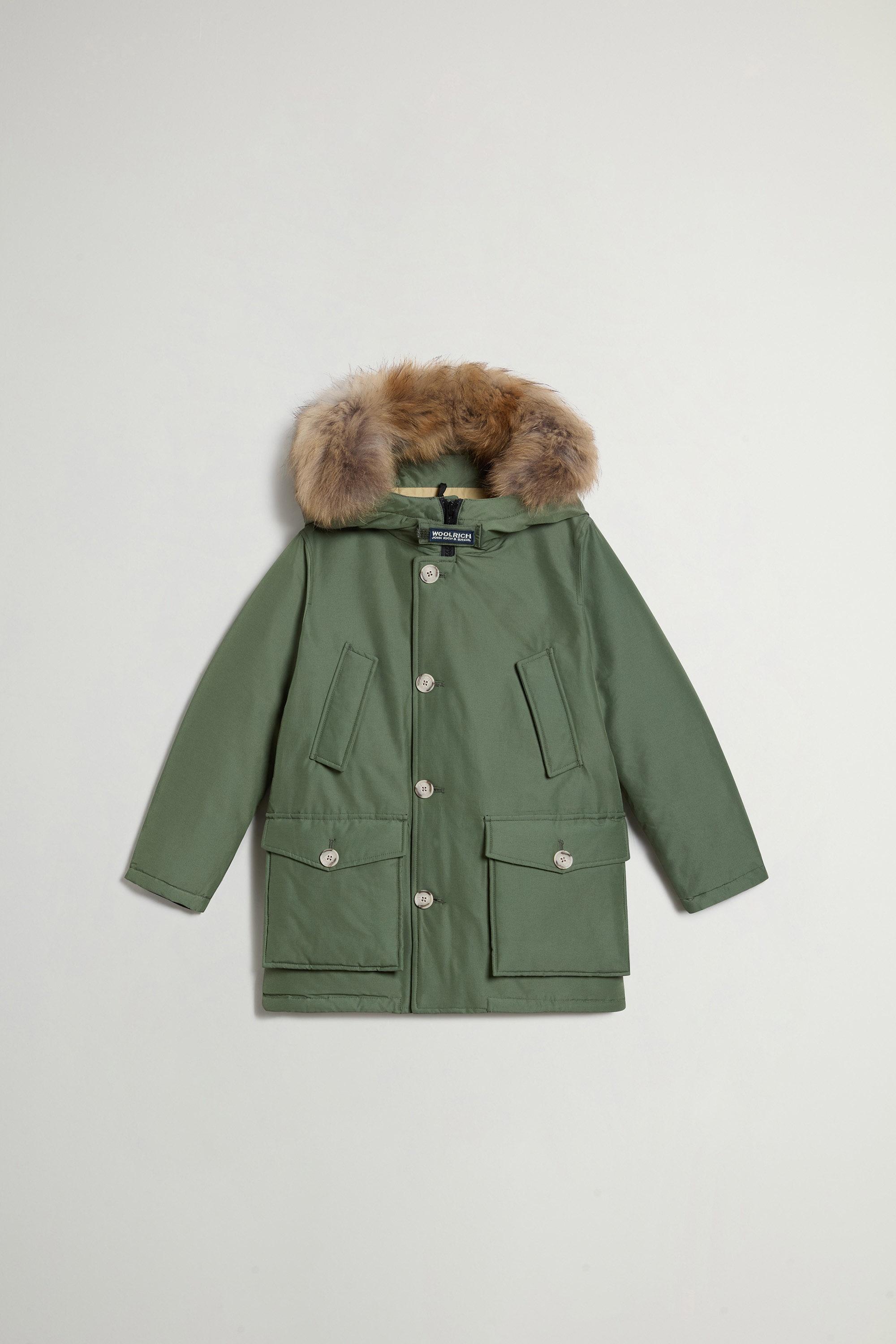 Boy's Arctic Parka in Ramar Cloth with Detachable Fur Green photo 1 | Woolrich