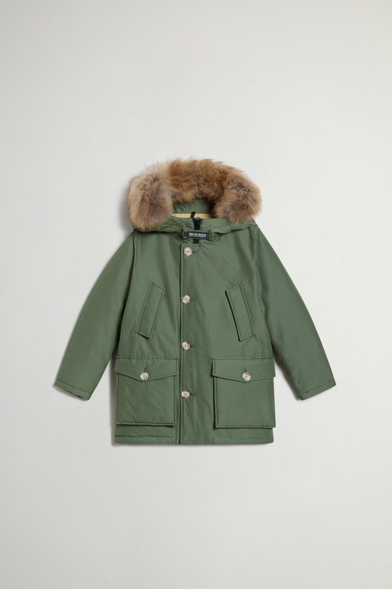 Arctic Parka aus Ramar Cloth mit abnehmbarem Pelz für Jungen Grün photo 1 | Woolrich