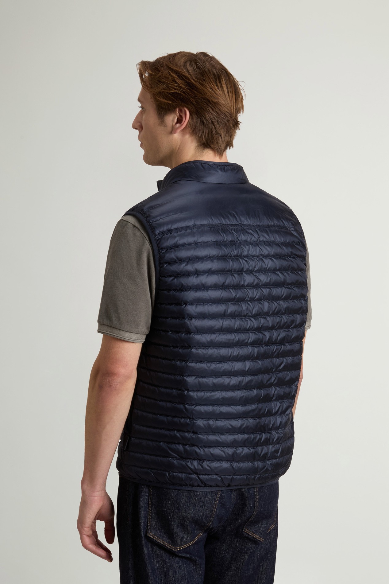 Allen Padded Vest in Ripstop Nylon Blue photo 3 | Woolrich