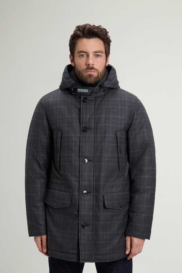 Zelander Prince of Wales Parka in Italian Pure Virgin Wool Gray photo 1 | Woolrich