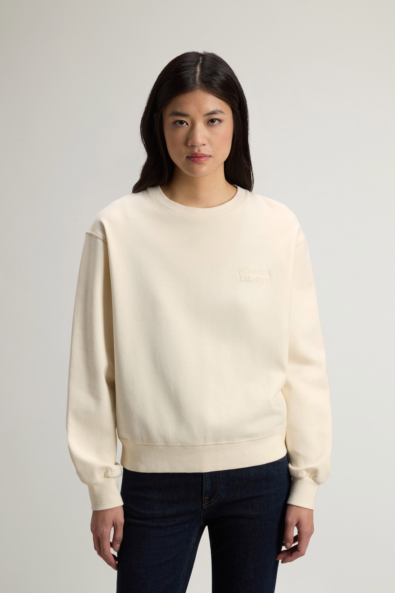 INTERLOCK CREWNECK White photo 1 | Woolrich