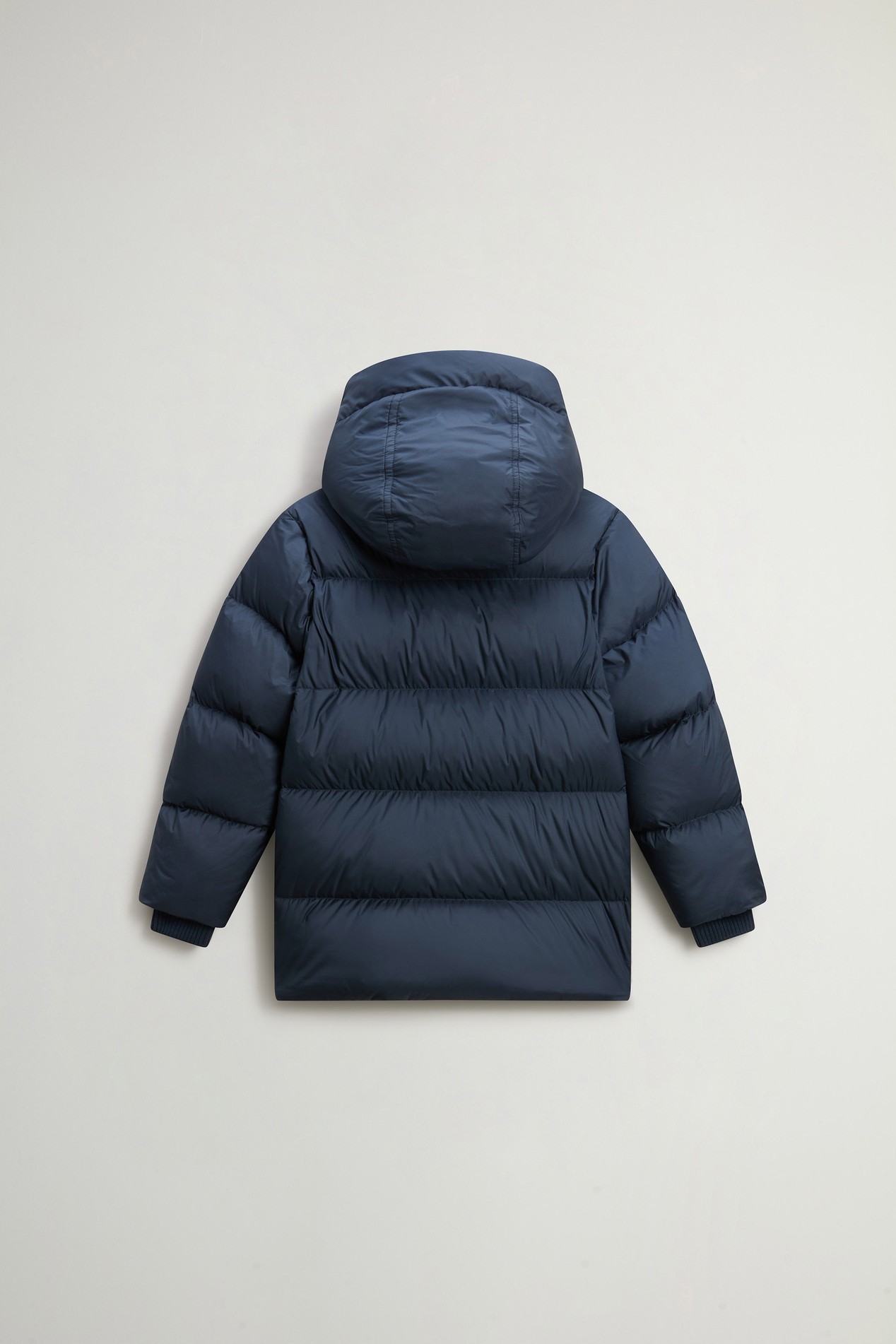 Boys' Sierra Jacket in Quilted Microfiber with Hood Blue photo 2 | Woolrich