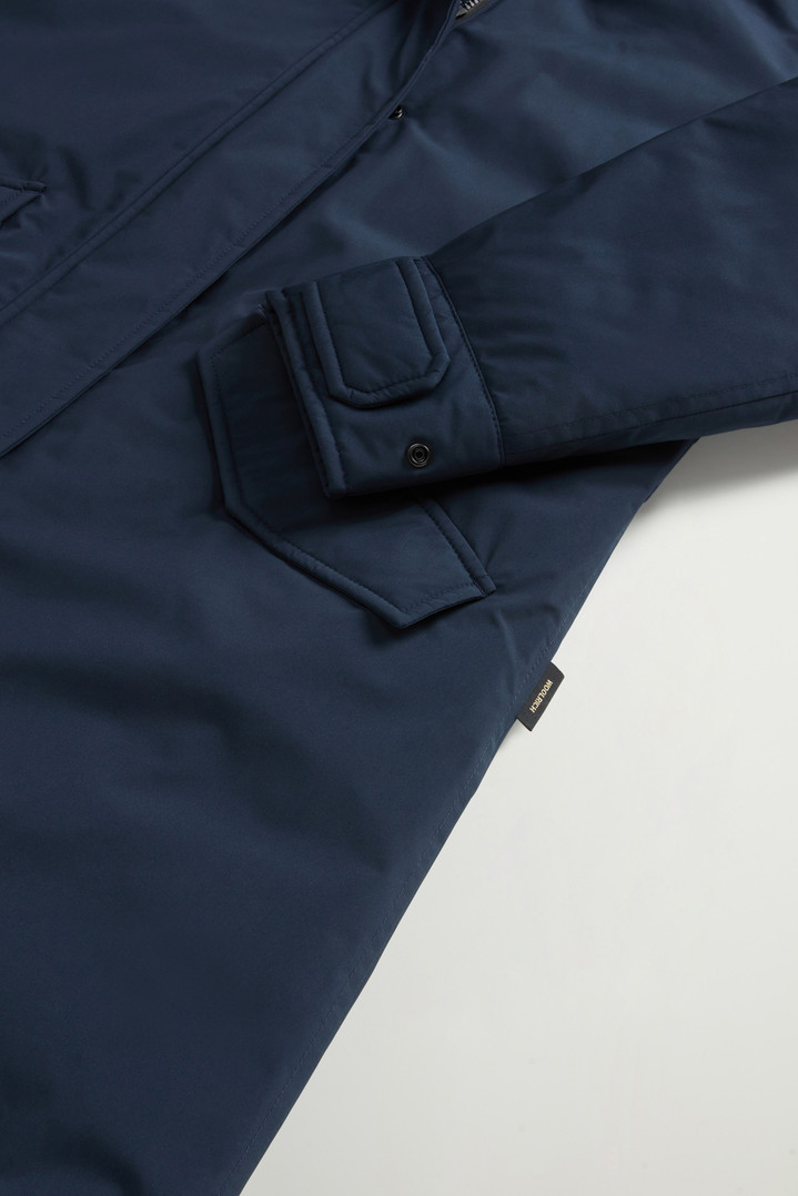 Long Cloud Jacket with Foldaway Hood Blue photo 7 | Woolrich