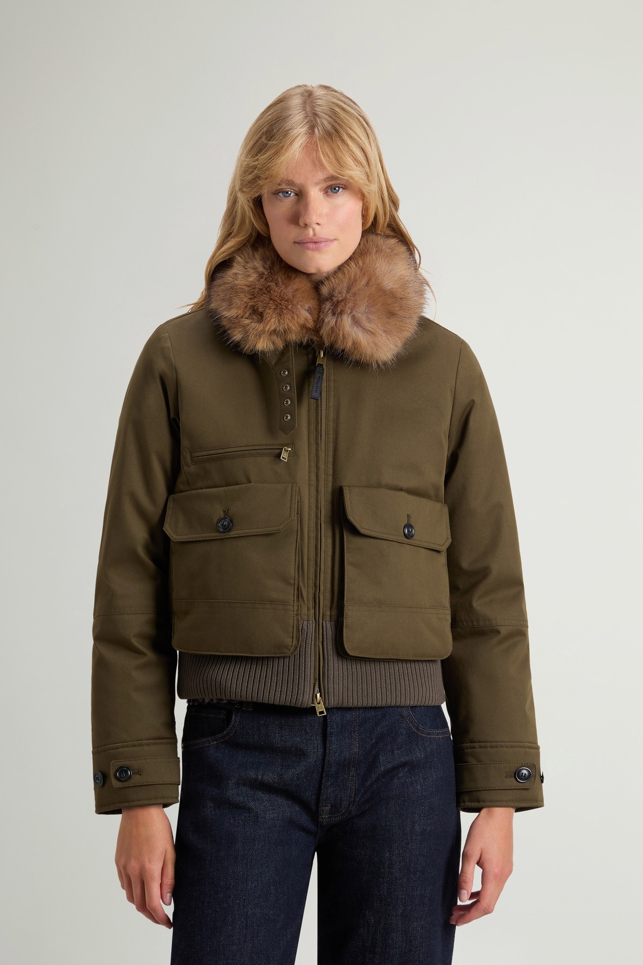 Bomber rembourré en Best Cotton Vert photo 1 | Woolrich