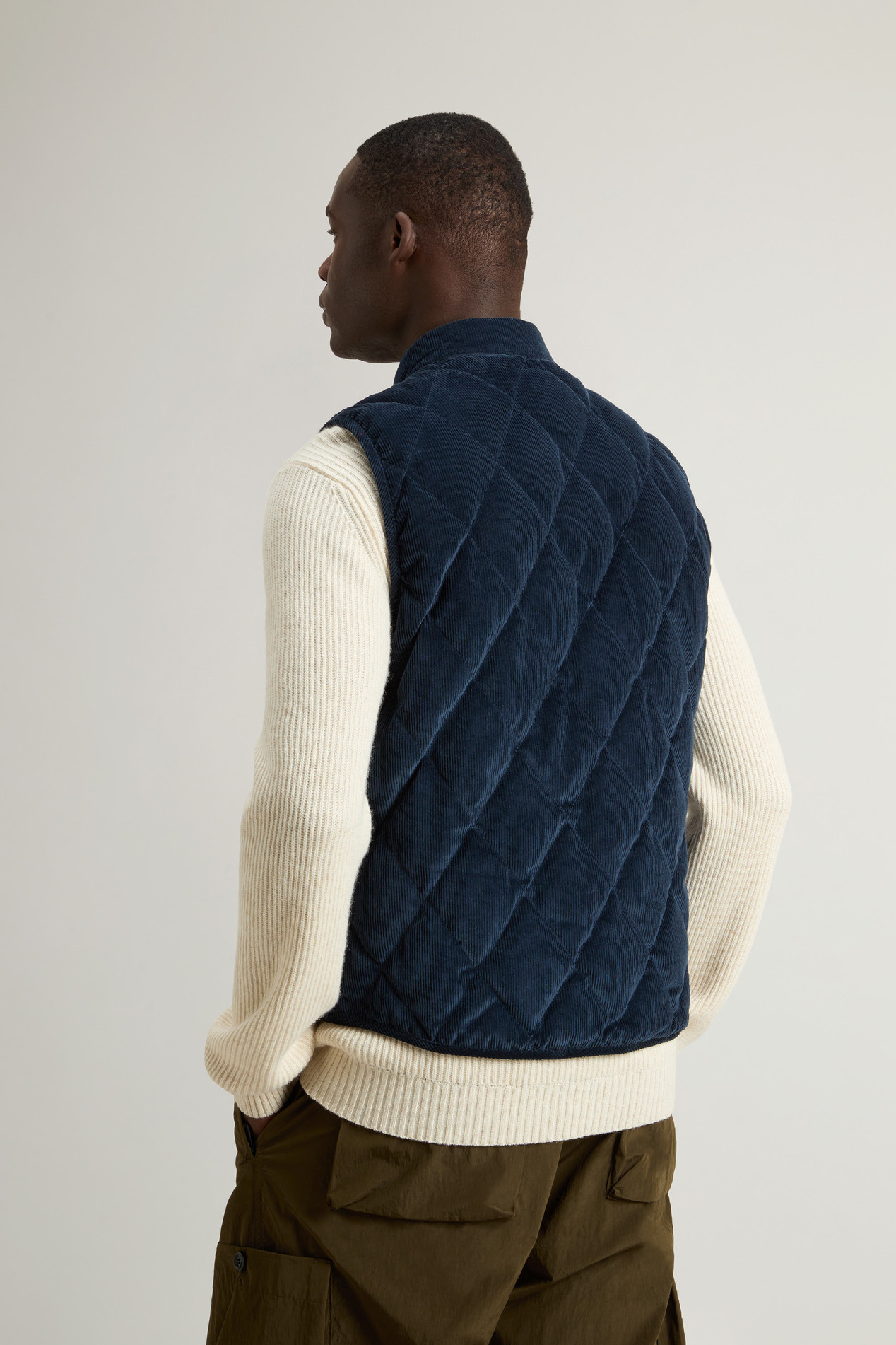 Corduroy Vest with Diamond Quilting Blue photo 3 | Woolrich