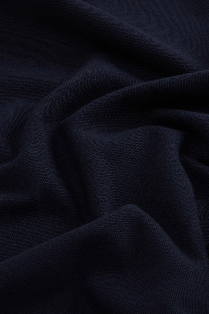Monterey Polo Shirt in Stretch Cotton-Blend Pique Blue photo 2 | Woolrich