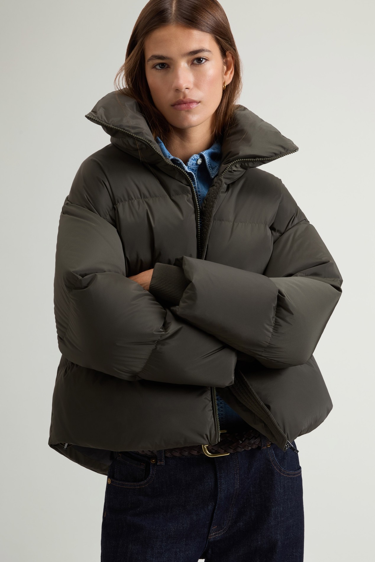 KELLY SHORT JACKET Green photo 4 | Woolrich