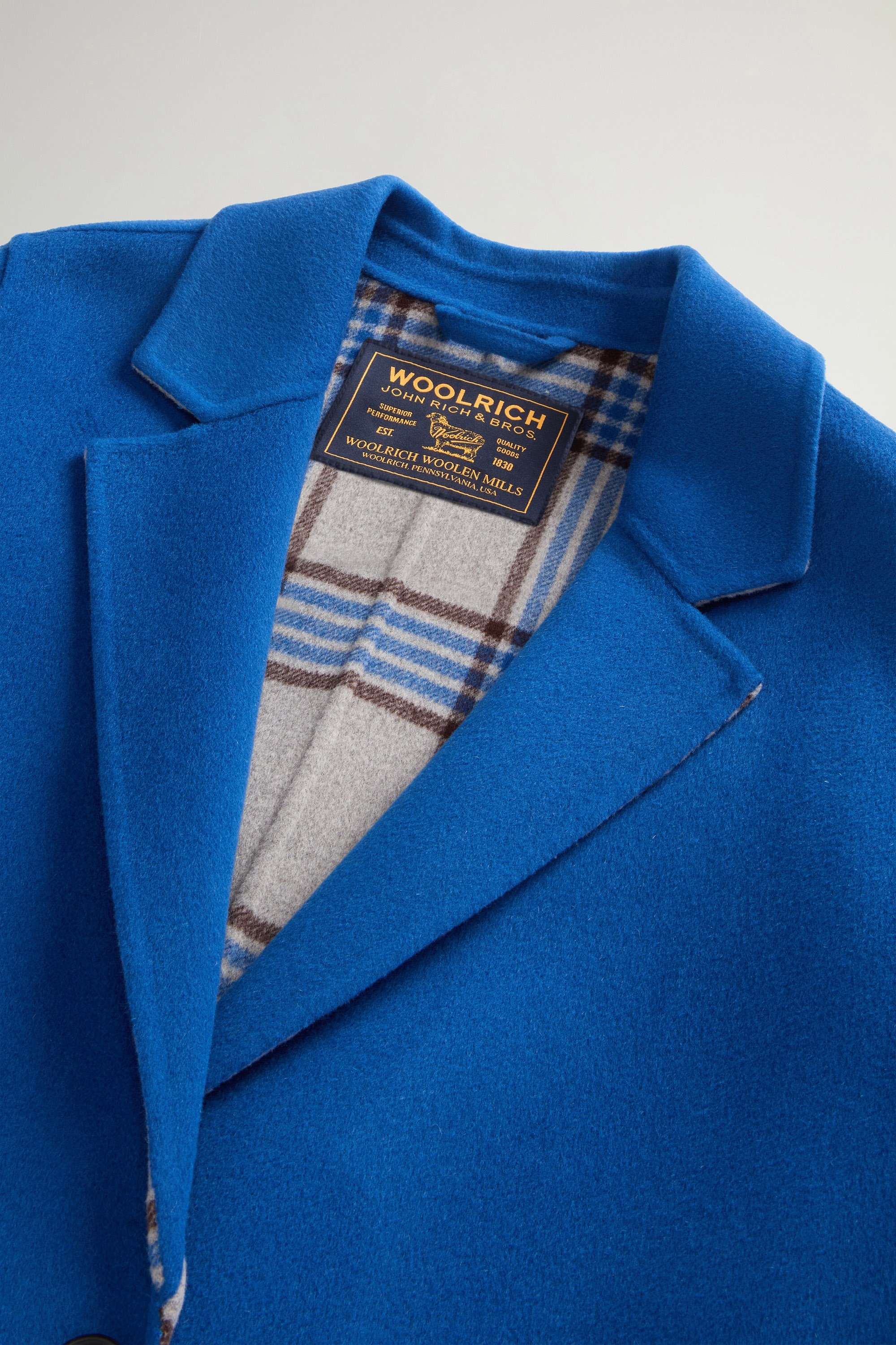 Coat in Double-Face Pure Wool Blue photo 6 | Woolrich