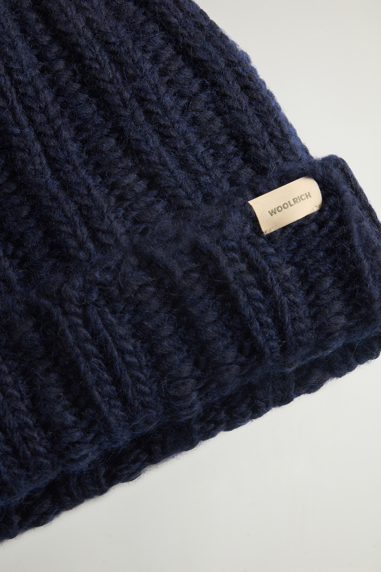 Ribbed beanie in wool and alpaca blend Blue photo 3 | Woolrich