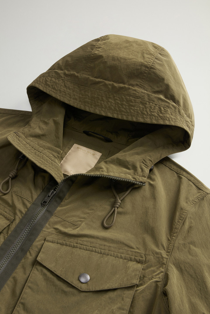 Hooded Nylon-Blend Jacket Green photo 6 | Woolrich