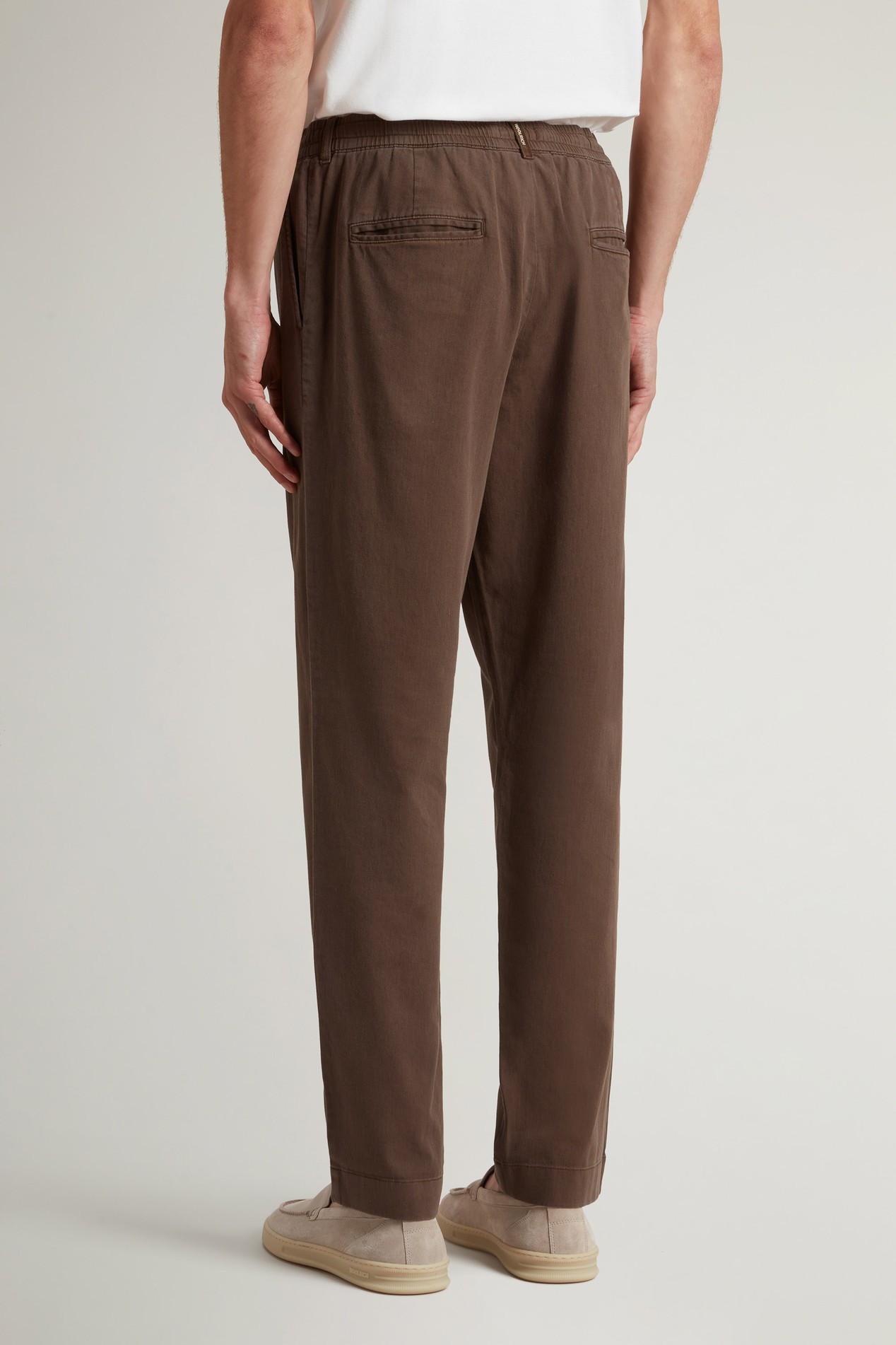 LINEN BLEND MILTON PANT GD Brown photo 2 | Woolrich