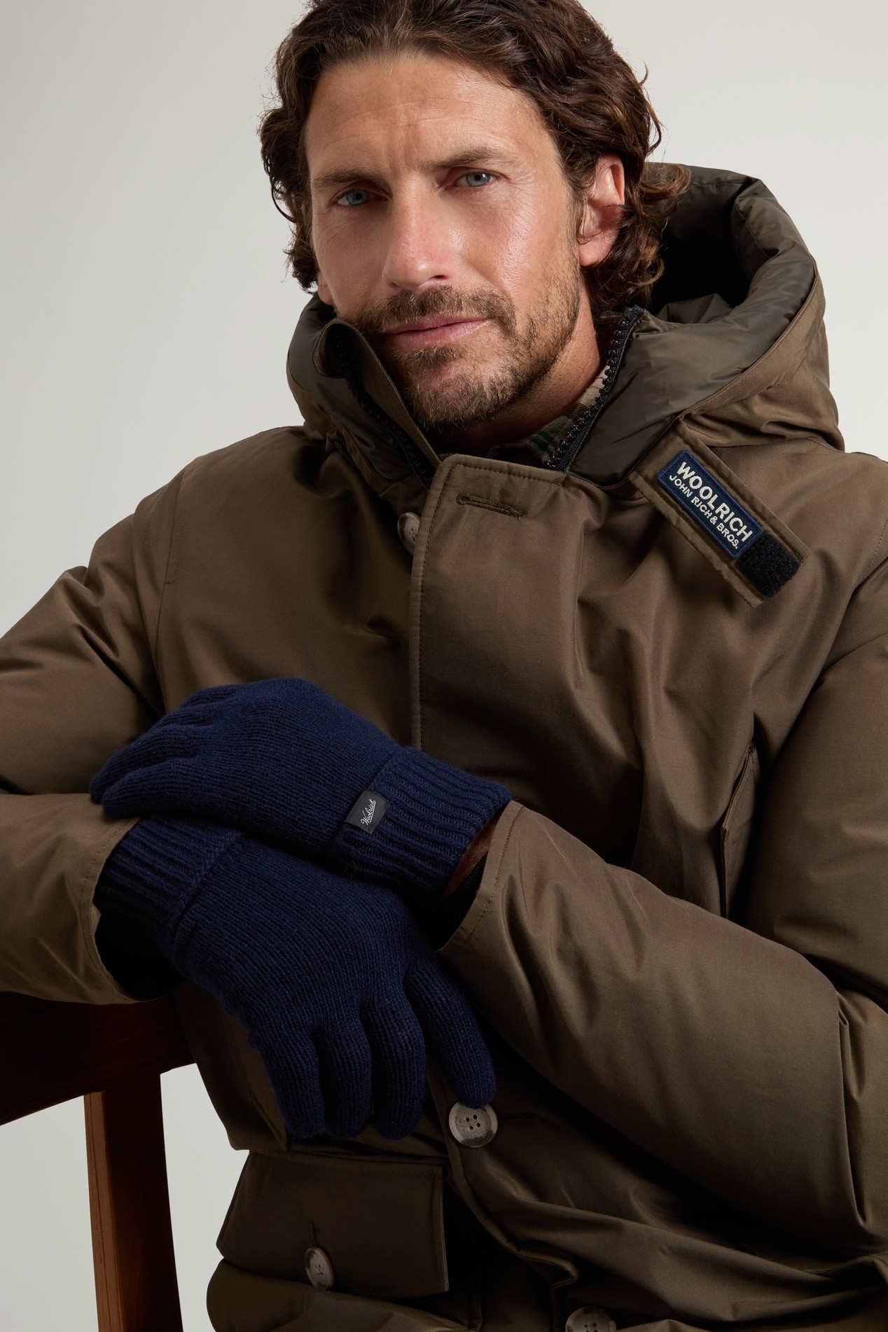 Gloves in Wool Blend Blue photo 1 | Woolrich