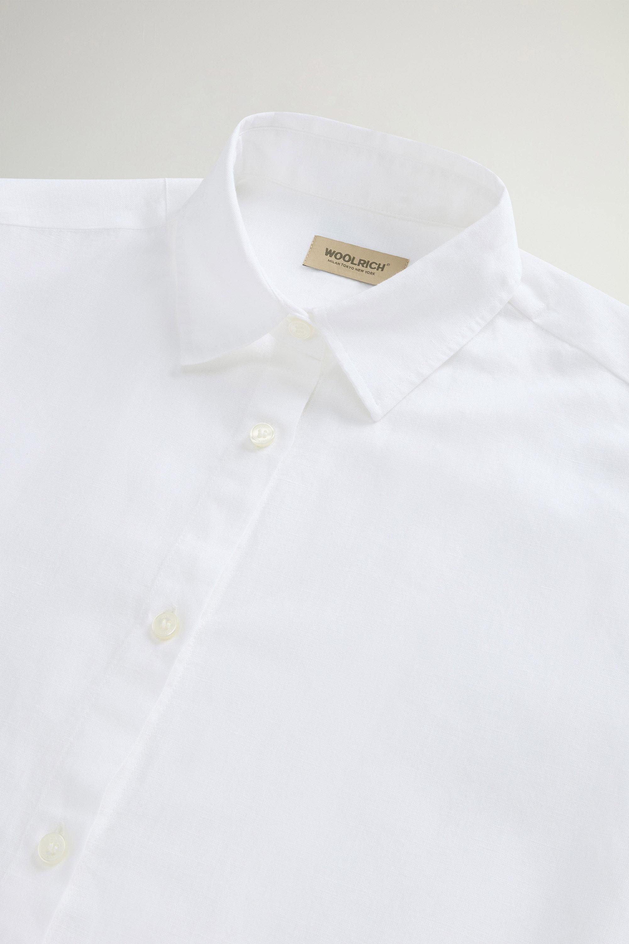 COTTON LINEN YD BOYFRIEND SHIRT White photo 6 | Woolrich