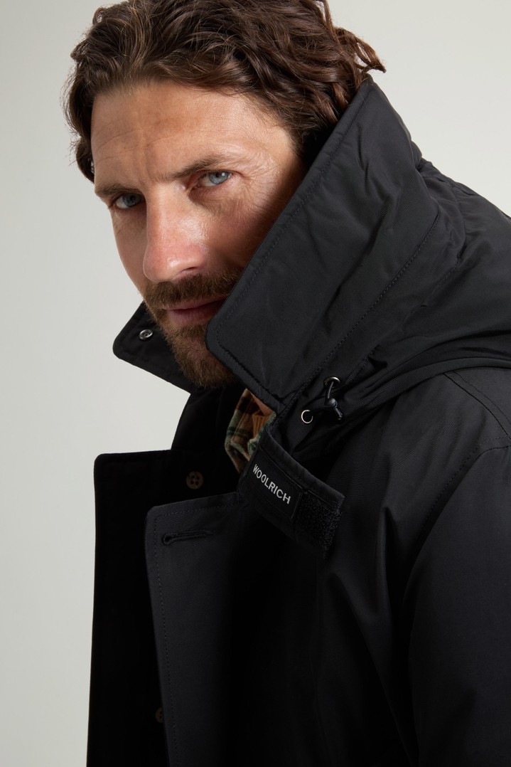 Arctic Parka in Ramar Cloth with Detachable Fur Trim Black photo 4 | Woolrich