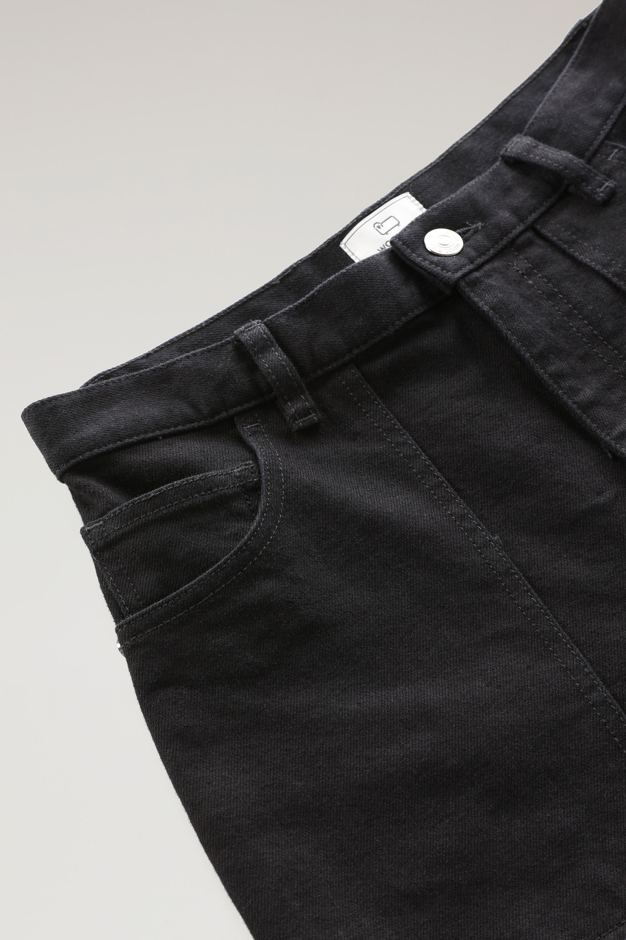 Denim Pants in Cotton Black photo 3 | Woolrich