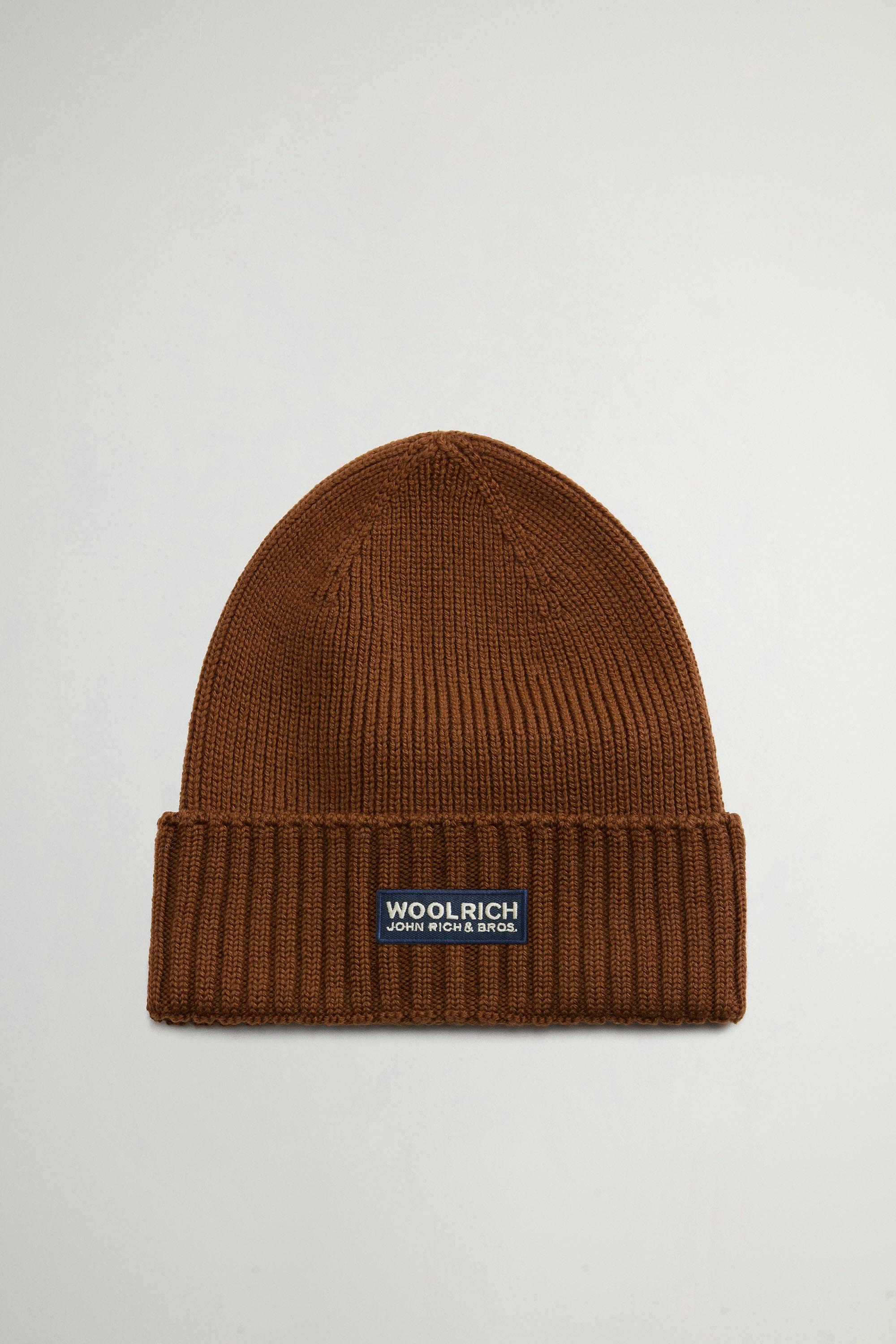 Ribbed Beanie in Pure Merino Virgin Wool Brown photo 1 | Woolrich