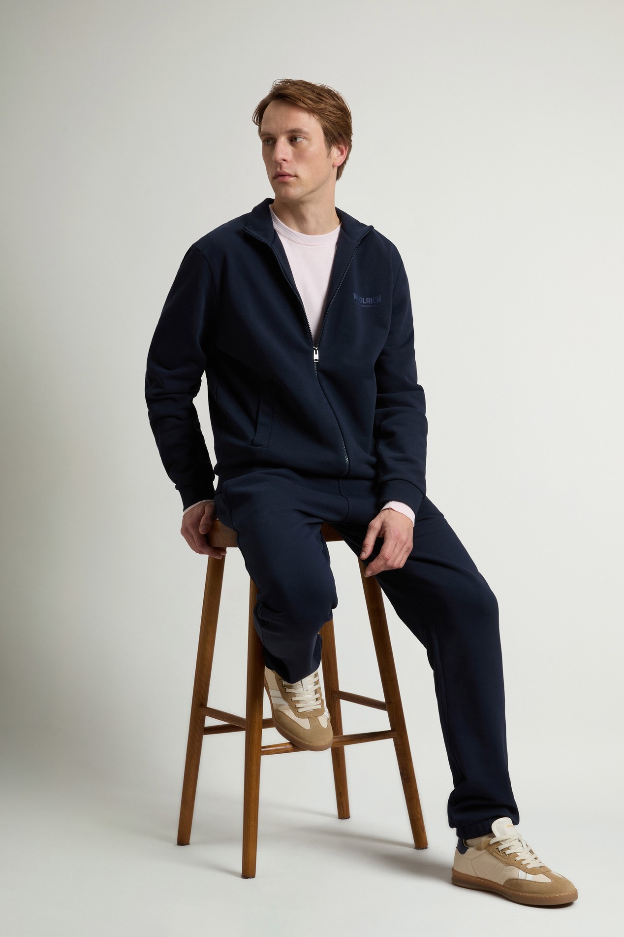 MACRO LOGO FULL-ZIP TRACK Blue photo 4 | Woolrich