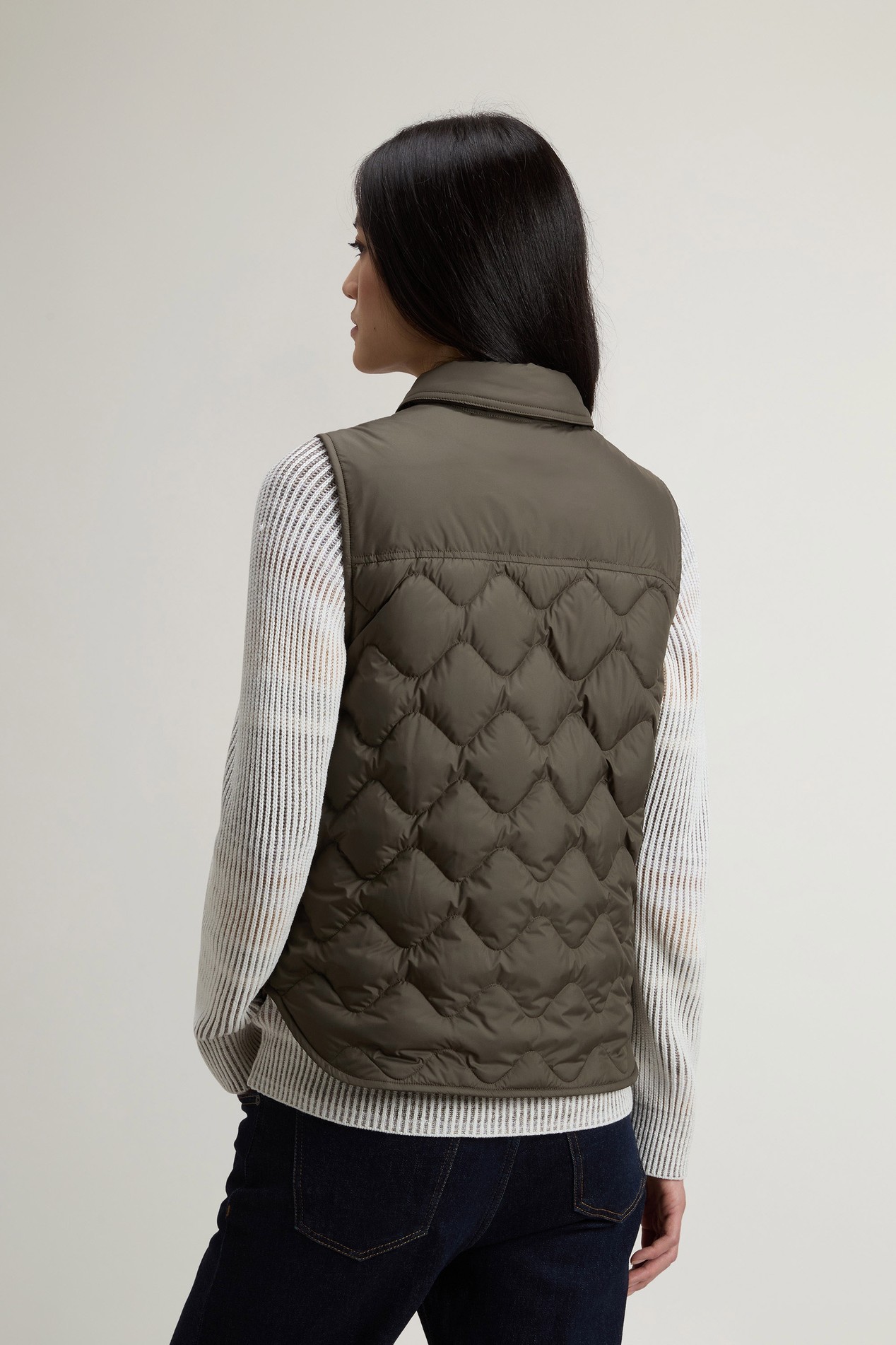Quilted Microfiber Heritage Vest Green photo 3 | Woolrich