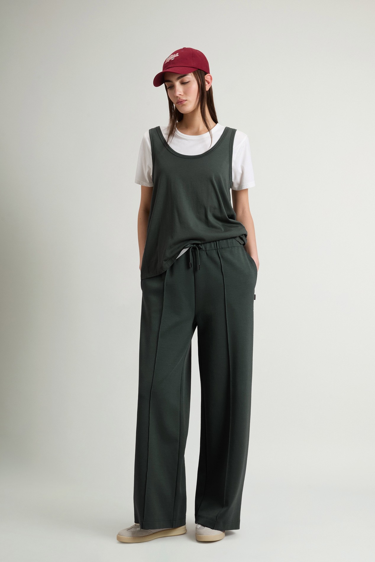 Top in Cotton and Modal Blend Green photo 2 | Woolrich