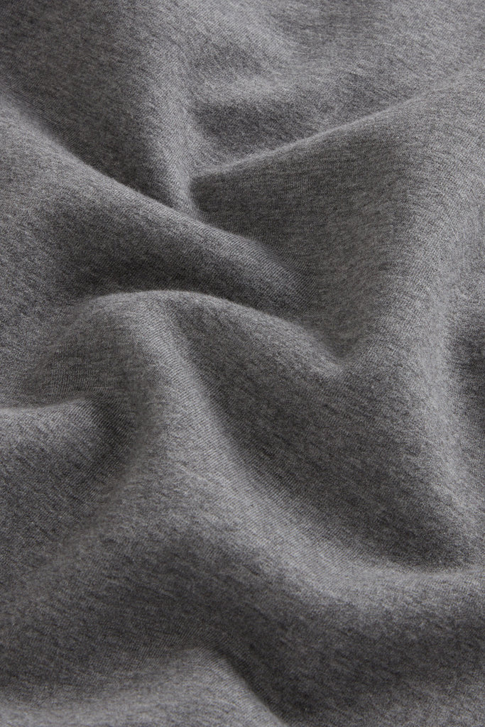Crewneck Sweatshirt in Cotton-Blend Interlock with Logo Gray photo 6 | Woolrich