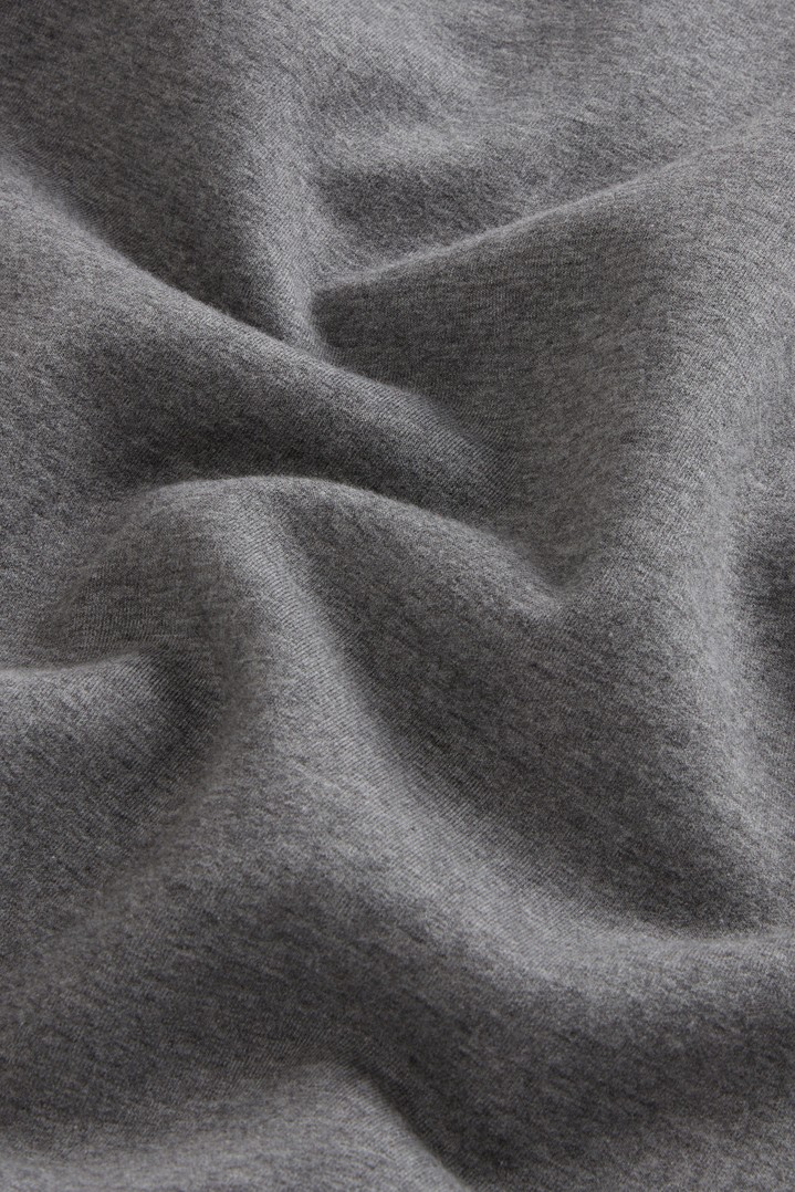 Crewneck Sweatshirt in Cotton-Blend Interlock with Logo Gray photo 6 | Woolrich