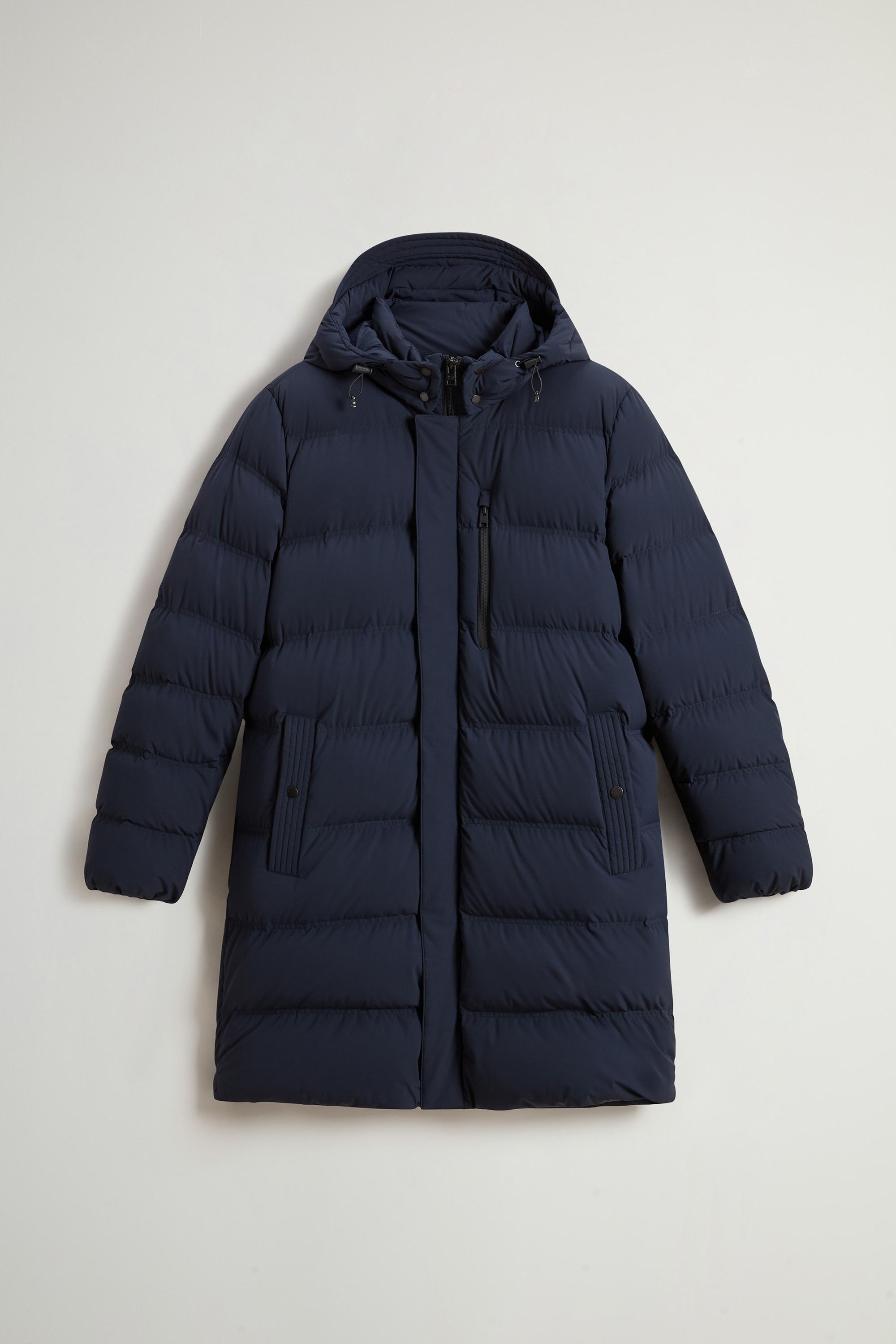 MATT STRETCH LONG PUFFER Blue photo 6 | Woolrich