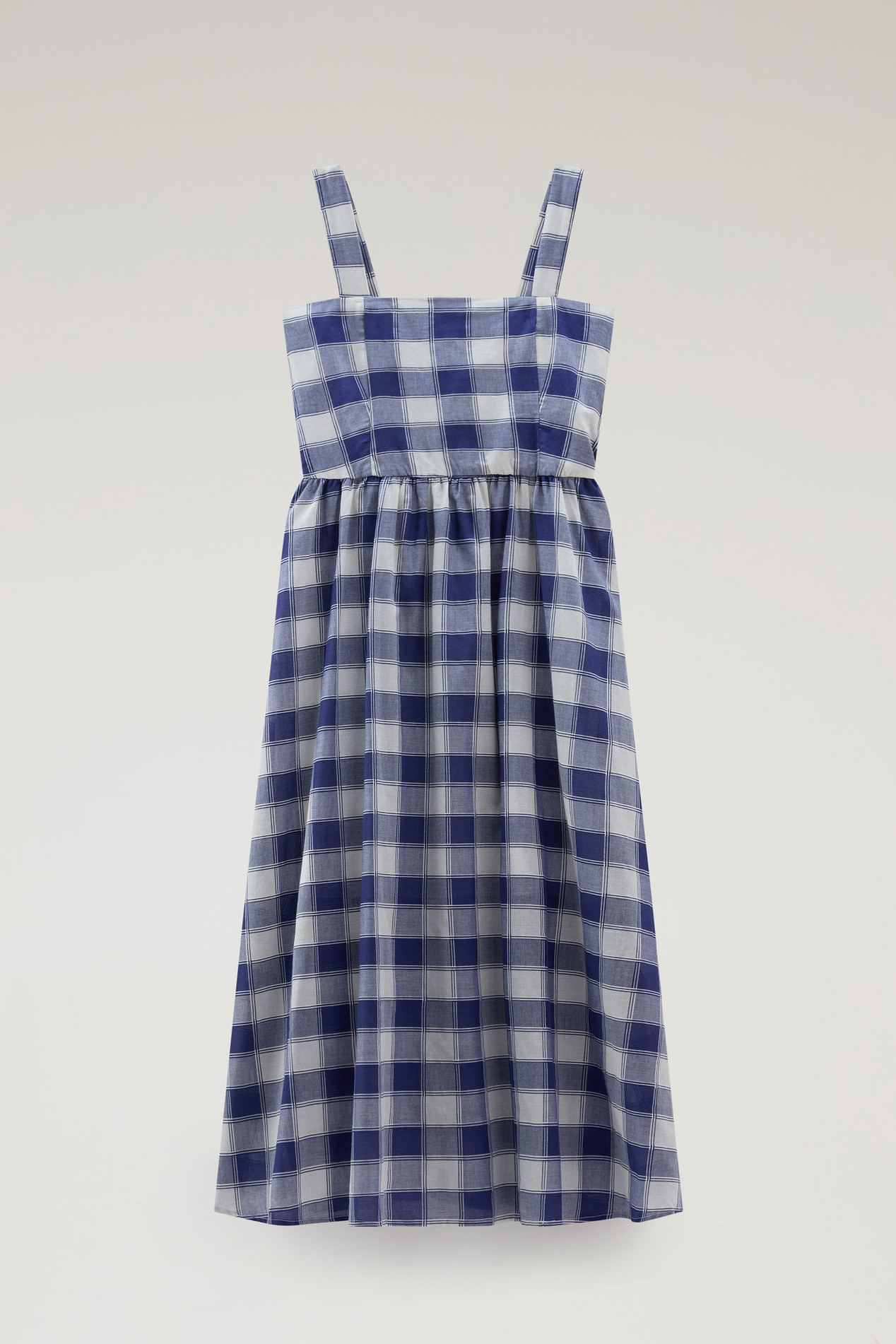 Long Dress in Pure Cotton Checked Voile Multicolor photo 1 | Woolrich