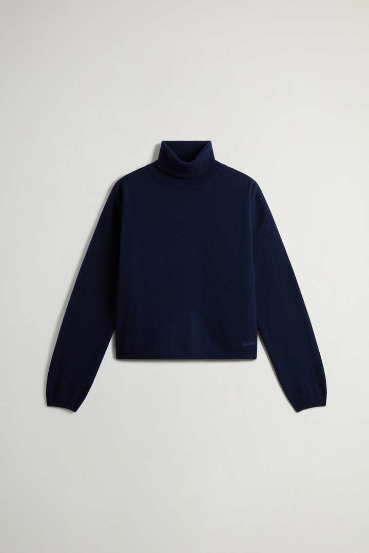 Sweater in Wool and Cashmere Blend Blue photo 5 | Woolrich