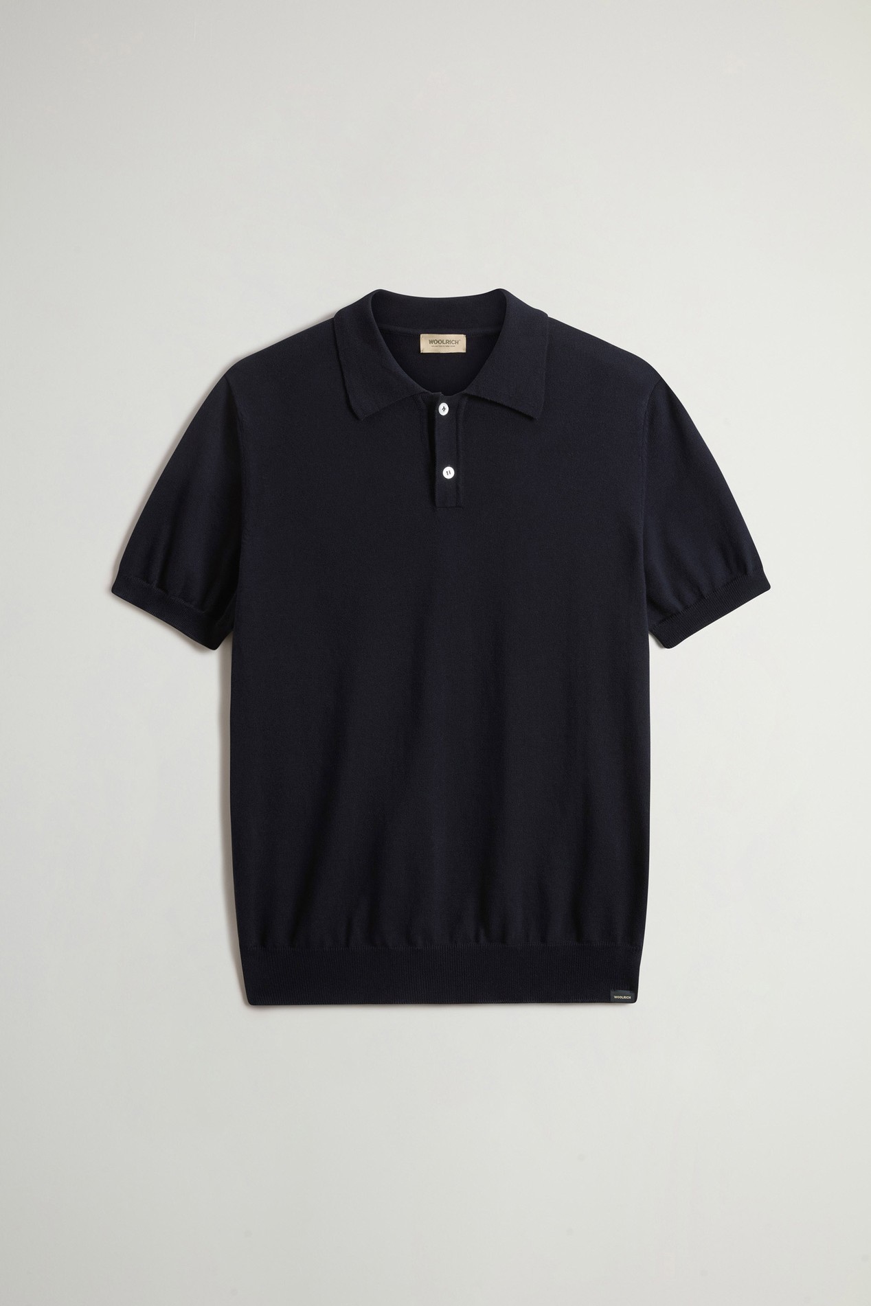 KNITTED POLO Blue photo 5 | Woolrich