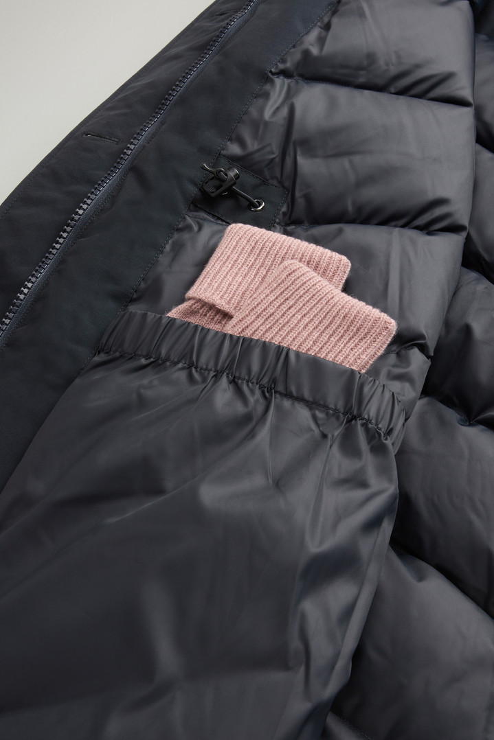 Arctic Parka in Ramar Cloth with Four Pockets and Detachable Fur Blue photo 10 | Woolrich